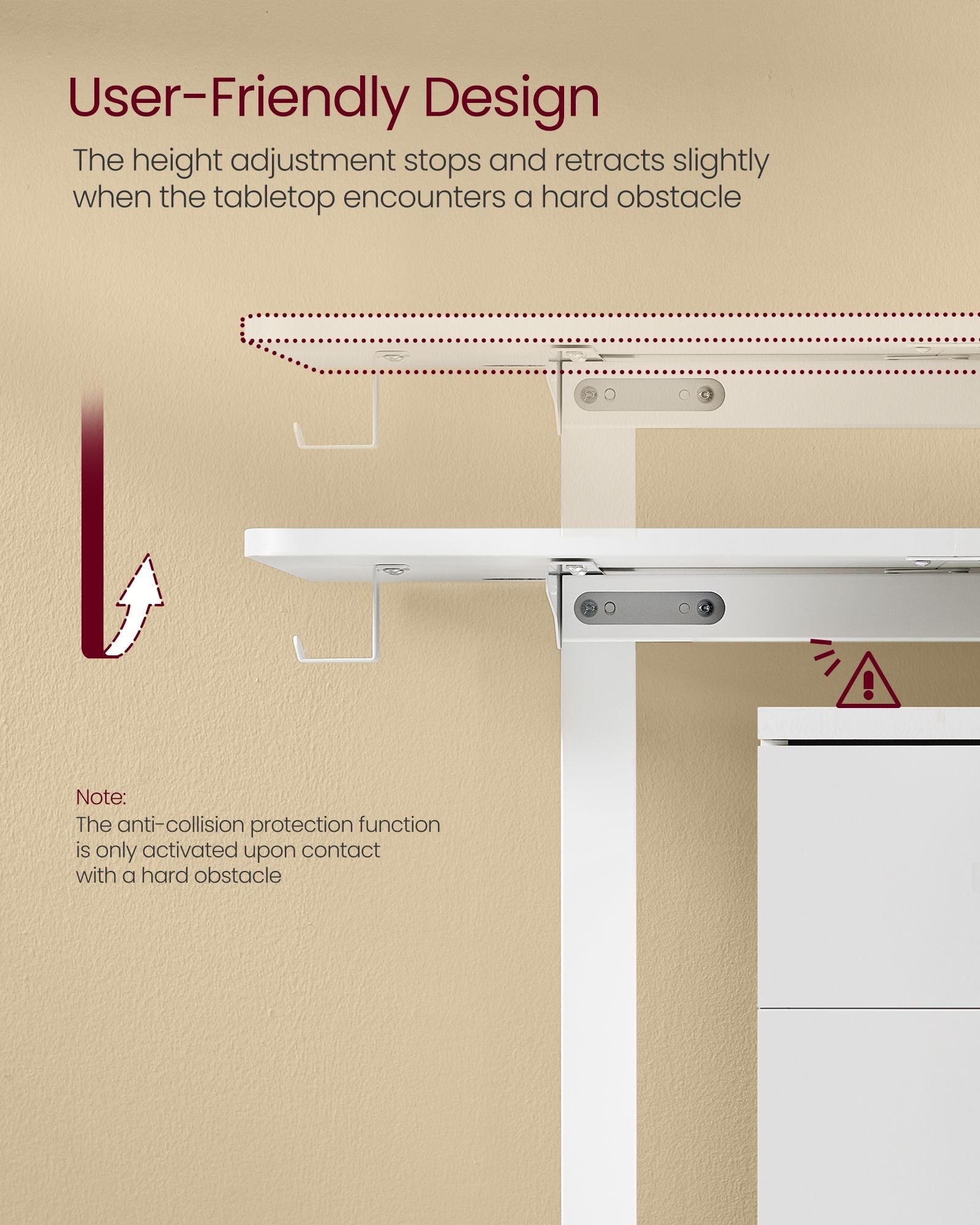 Height Adjustable Desk - Cloud White - Electric