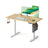Electric Standing Desk - Metal - Cloud White - Height Adjustable with 4 Memory Heights and Storage Pocket