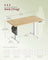 Electric Standing Desk - Metal - Cloud White - Height Adjustable with 4 Memory Heights and Storage Pocket