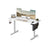 Height Adjustable Desk - Engineered Wood - Cloud White - Electric with 4 Memory Heights and Storage Pocket