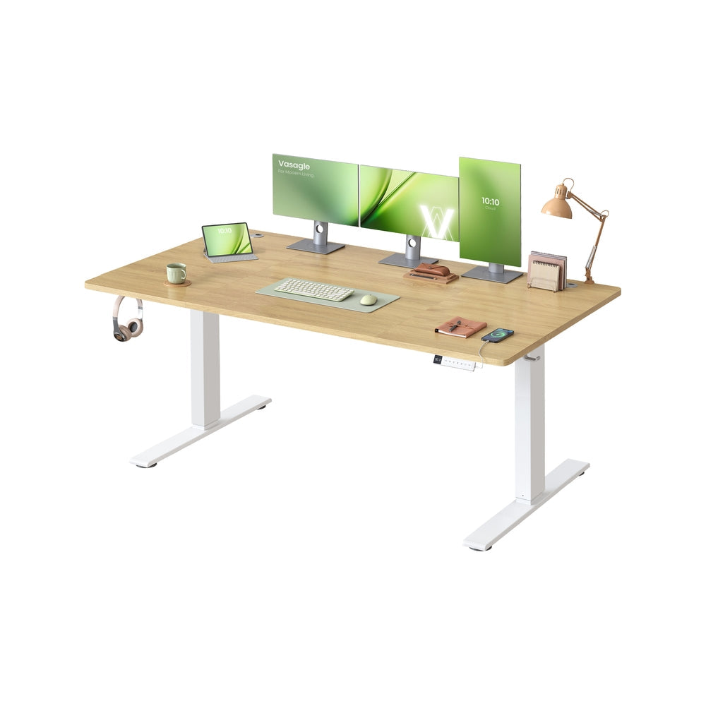 Electric Standing Desk - 140x80 - Particleboard - USB-C Port