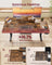 Electric Standing Desk - Wood - Rustic Brown - Height Adjustable with Built-in Drawer and Monitor Stand