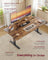 Electric Standing Desk - Wood - Rustic Brown - Height Adjustable with Built-in Drawer and Monitor Stand