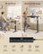Electric Standing Desk - Wood - Rustic Brown - Height Adjustable with Built-in Drawer and Monitor Stand