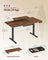 Electric Standing Desk - Wood - Rustic Brown - Height Adjustable with Built-in Drawer and Monitor Stand
