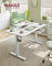 Electric Standing Desk - Wood - Rustic Brown - Height Adjustable with Built-in Drawer and Monitor Stand