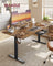 Electric Standing Desk - Wood - Rustic Brown - Height Adjustable with Monitor Stand and USB-C Port