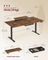 Electric Standing Desk - Wood - Rustic Brown - Height Adjustable with Monitor Stand and USB-C Port
