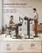 Electric Standing Desk - Wood - Black - Adjustable Height with Built-In Power Strip