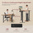 L-Shaped Electric Desk - Wood - Rustic Brown - Height-Adjustable with Charging Station and Memory Function