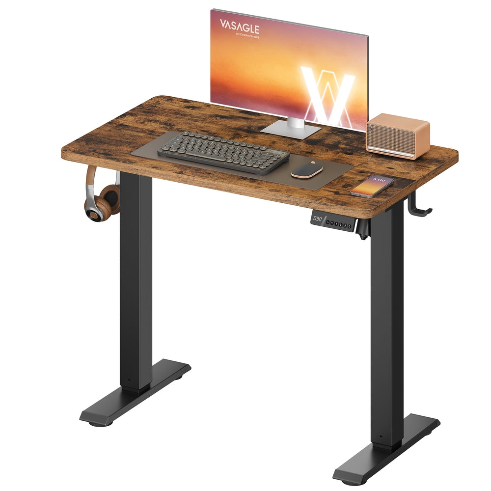 Standing Desk - Electric Height-Adjustable - Rustic Brown - 80 x 50 x 72-120 cm
