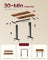 Standing Desk - Electric Height-Adjustable - Rustic Brown - 80 x 50 x 72-120 cm