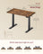 Standing Desk - Electric Height-Adjustable - Rustic Brown - 80 x 50 x 72-120 cm