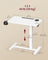 Overbed Table - Wood - Cloud White - Adjustable Height with Wheels and Device Slots
