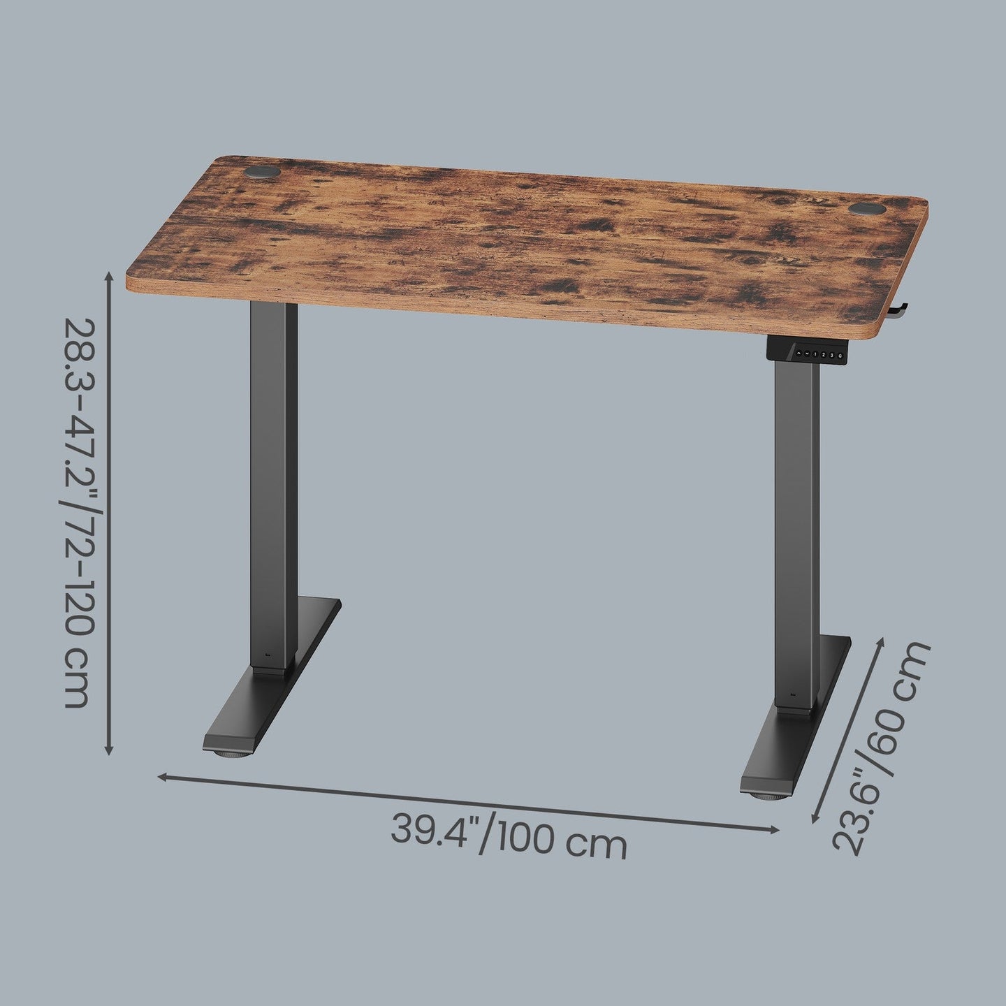 Electric Standing Desk - 120L - Steel - Height Adjustable
