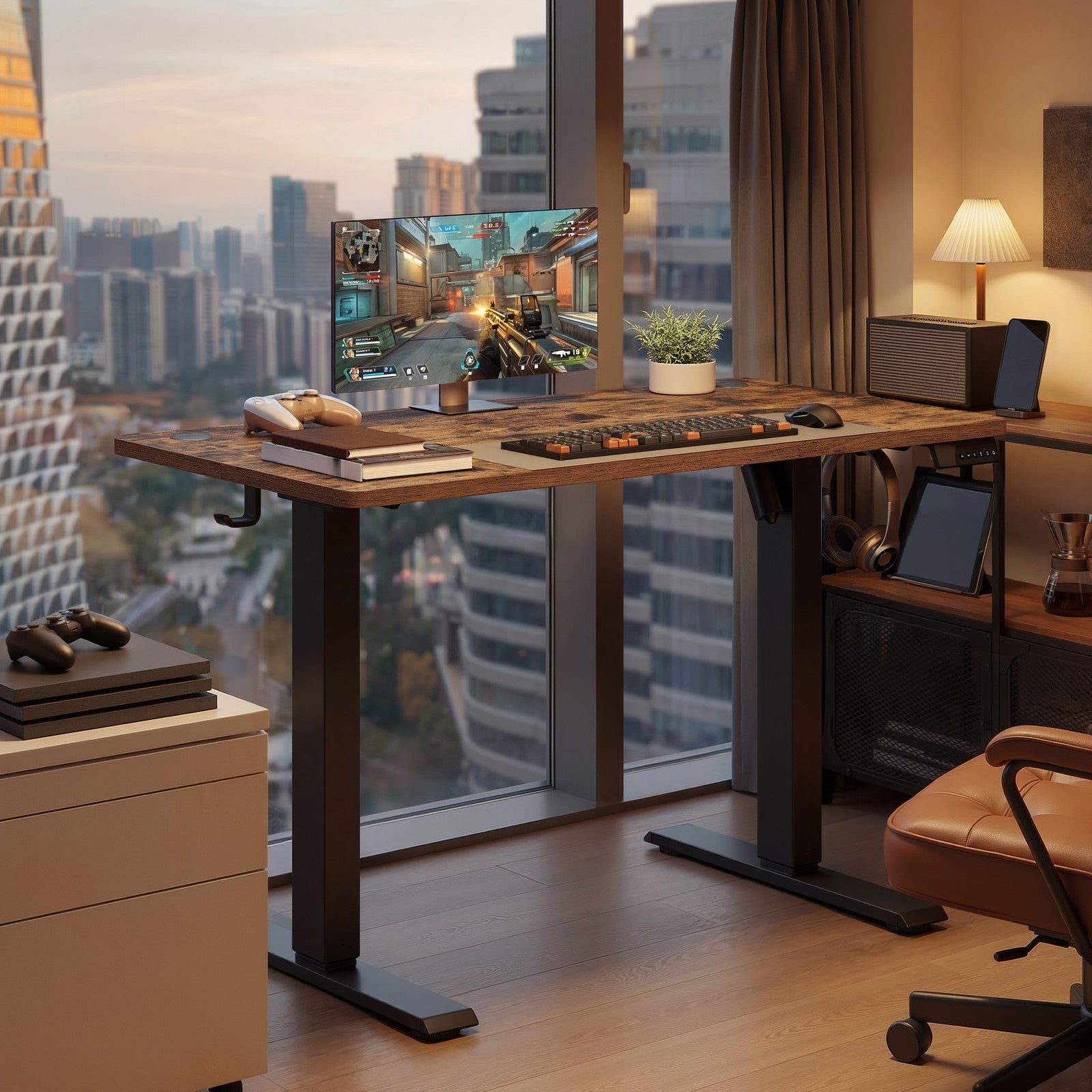 Electric Standing Desk - 120L - Steel - Height Adjustable