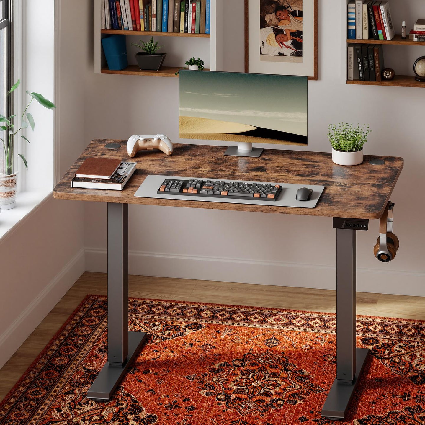 Electric Standing Desk - 120L - Steel - Height Adjustable
