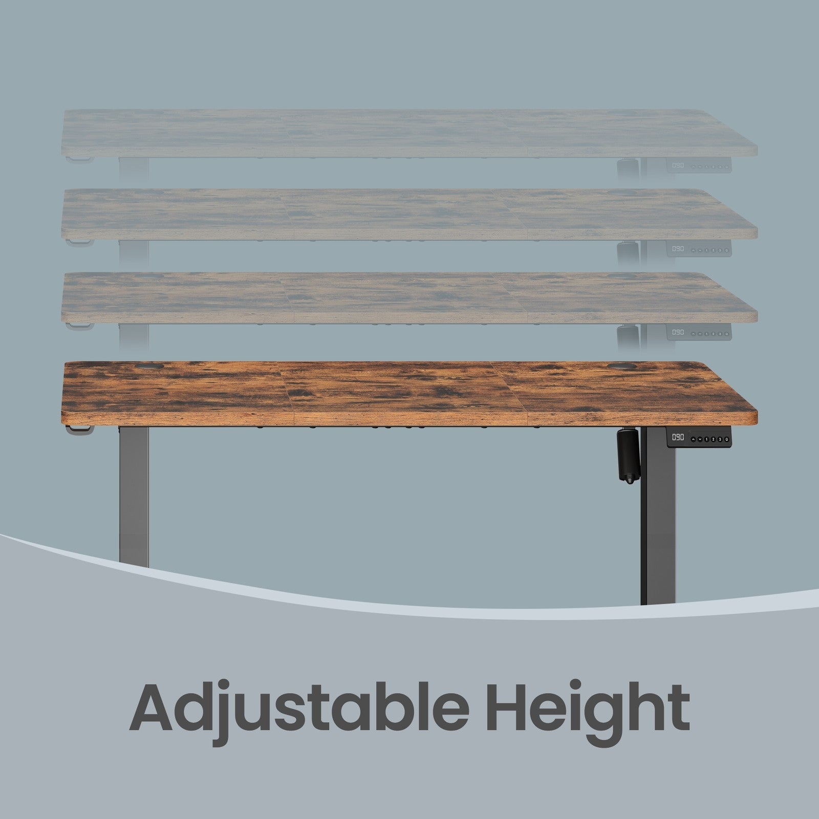 Electric Standing Desk - 120L - Steel - Height Adjustable