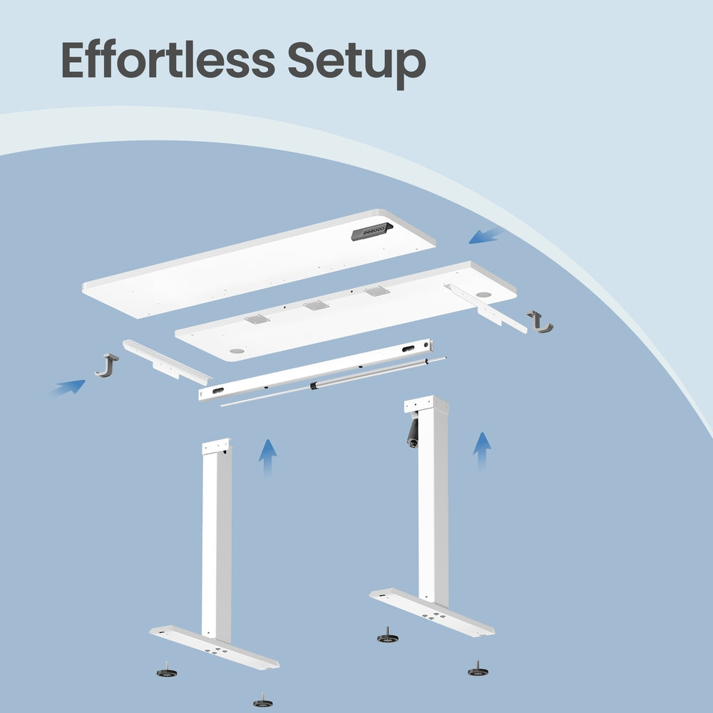 Electric Standing Desk - 120L - Steel - Height Adjustable
