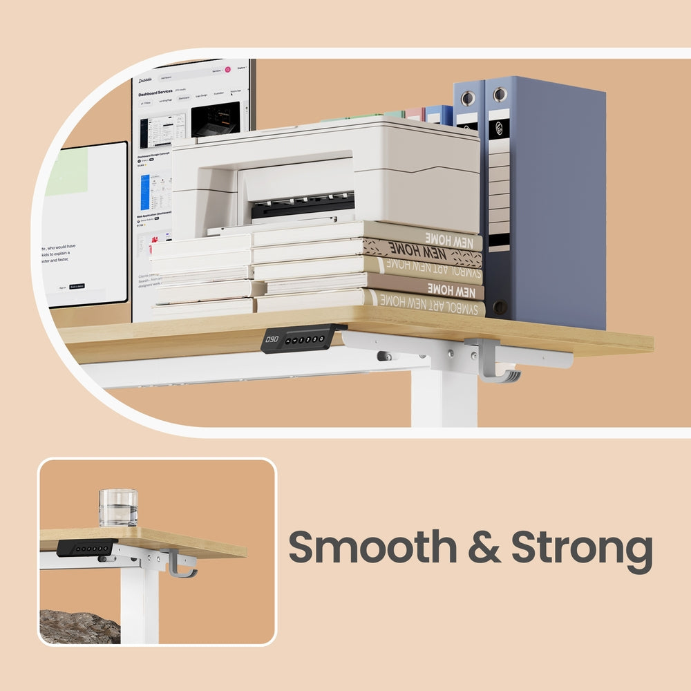 Electric Standing Desk - 120L - Steel - Height Adjustable