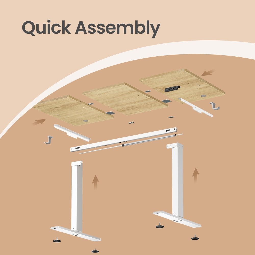 Electric Standing Desk - 120L - Steel - Height Adjustable