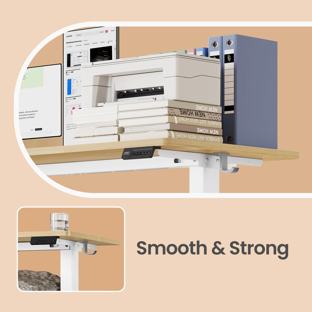 Electric Standing Desk - 120L - Steel - Height Adjustable