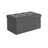 Storage Ottoman - Linen-Look Fabric - Dark Grey - 80L Capacity