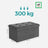 Storage Ottoman - Linen-Look Fabric - Dark Grey - 80L Capacity