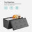 Storage Ottoman - Linen-Look Fabric - Dark Grey - 80L Capacity
