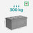 Storage Ottoman - Linen-Look Fabric - Light Grey - 80L Capacity