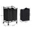 Laundry Hamper - Fabric - Grey - Rolling with 2 Removable Sorter Bags