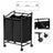 Laundry Hamper - Fabric - Grey - Rolling with 2 Removable Sorter Bags