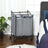 Laundry Cart - Fabric - Gray - Sturdy Design with 2 Removable Bags
