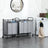 Laundry Cart - Fabric - Gray - Sturdy Design with 2 Removable Bags