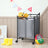 Laundry Cart - Fabric - Gray - Sturdy Design with 2 Removable Bags