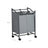 Laundry Cart - Fabric - Gray - Sturdy Design with 2 Removable Bags