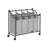 Laundry Cart - Fabric - Black - 4 Removable Bags