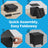 Storage Ottoman - Fabric - Ink Black - Foldable with Storage