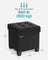 Foldable Storage Ottoman - Weight Capacity 300 kg - Fabric - Ink Black