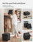 Foldable Storage Ottoman - Weight Capacity 300 kg - Fabric - Ink Black