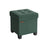 Foldable Storage Ottoman - Fabric - Retro Green