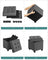 Foldable Storage Ottoman - 38 x 38 cm - Fabric - Dark Grey - Multi-functional Foot Stool with Storage