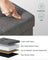 Foldable Storage Ottoman - 38 x 38 cm - Fabric - Dark Grey - Multi-functional Foot Stool with Storage