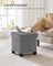 Foldable Storage Ottoman - Fabric - Dove Grey - Compact Foot Rest with High Load Capacity