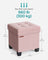 Foldable Storage Ottoman - Weight Capacity 300 kg - Fabric - Jelly Pink