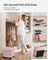Foldable Storage Ottoman - Weight Capacity 300 kg - Fabric - Jelly Pink