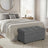 Storage Ottoman Bench - Fabric - Ink Black - Foldable with Storage
