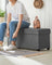 Foldable Storage Ottoman Bench - Fabric - Dark Grey - Multi-functional with Ample Storage