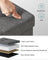 Foldable Storage Ottoman Bench - Fabric - Dark Grey - Multi-functional with Ample Storage