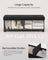 Storage Ottoman Bench - Fabric - Ink Black - Foldable with Legs and Storage